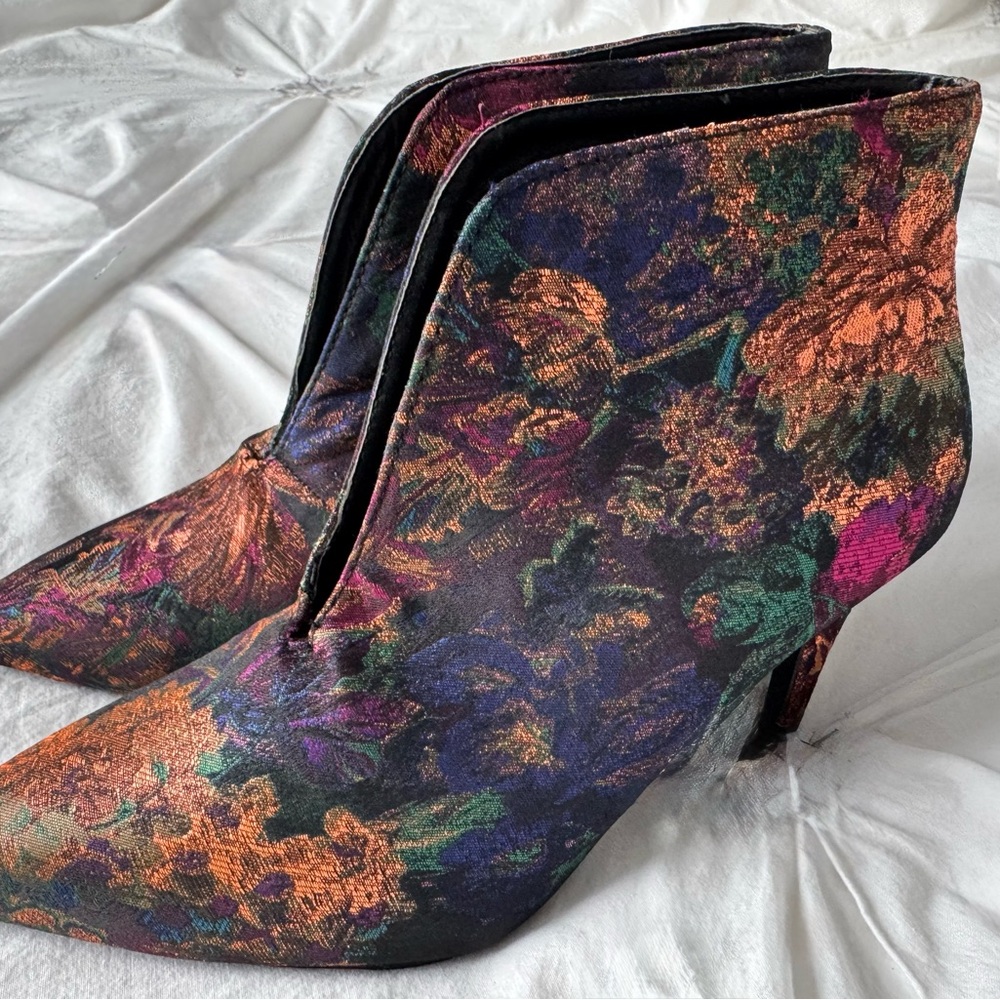 Floral Ankle Boots